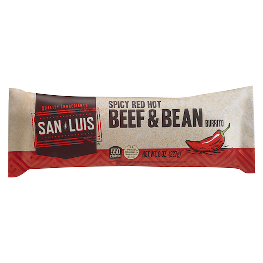San Luis Spicy Red Hot Beef & Bean Burrito